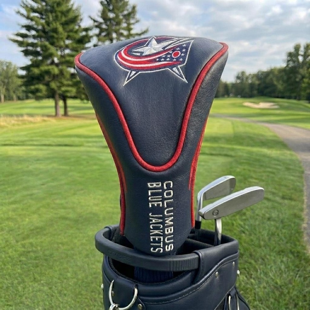 Columbus Blue Jackets NHL Golf Driver Embroidered Logo Headcover Navy Blue #1